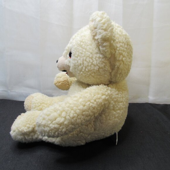 VINTAGE 1986 Russ Snuggle Bear Plush 15" Cream Ivory Teddy Fabric Softener Toy - Picture 7 of 11